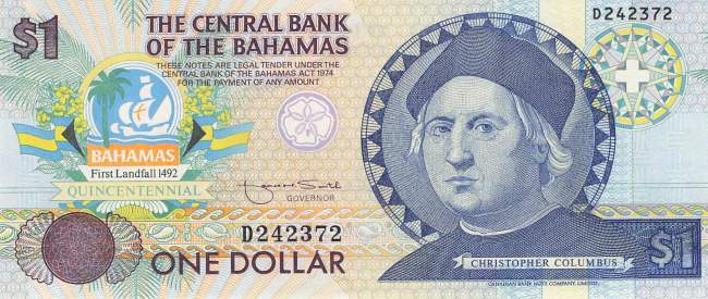 Bahamas 1 Dollar 1992 p50